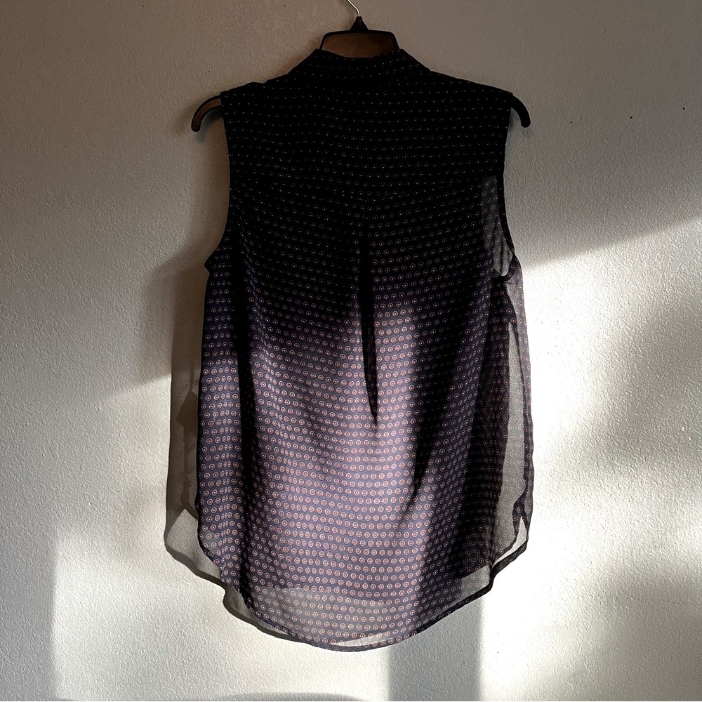 H&M Sheer Button Down High-Low Tank - Picture 2 of 4